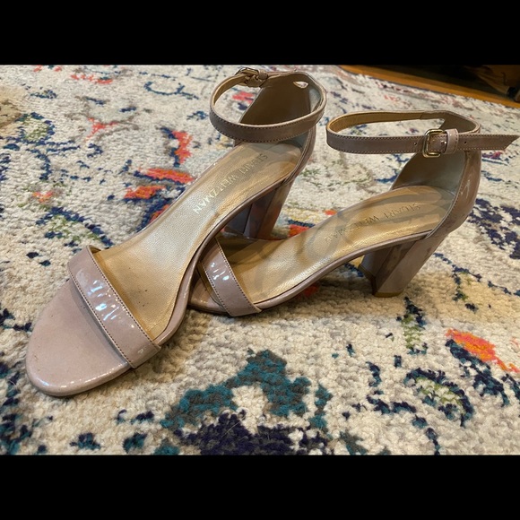 Stuart Weitzman Hush Aniline Block Heel size 6.5 - Picture 1 of 8